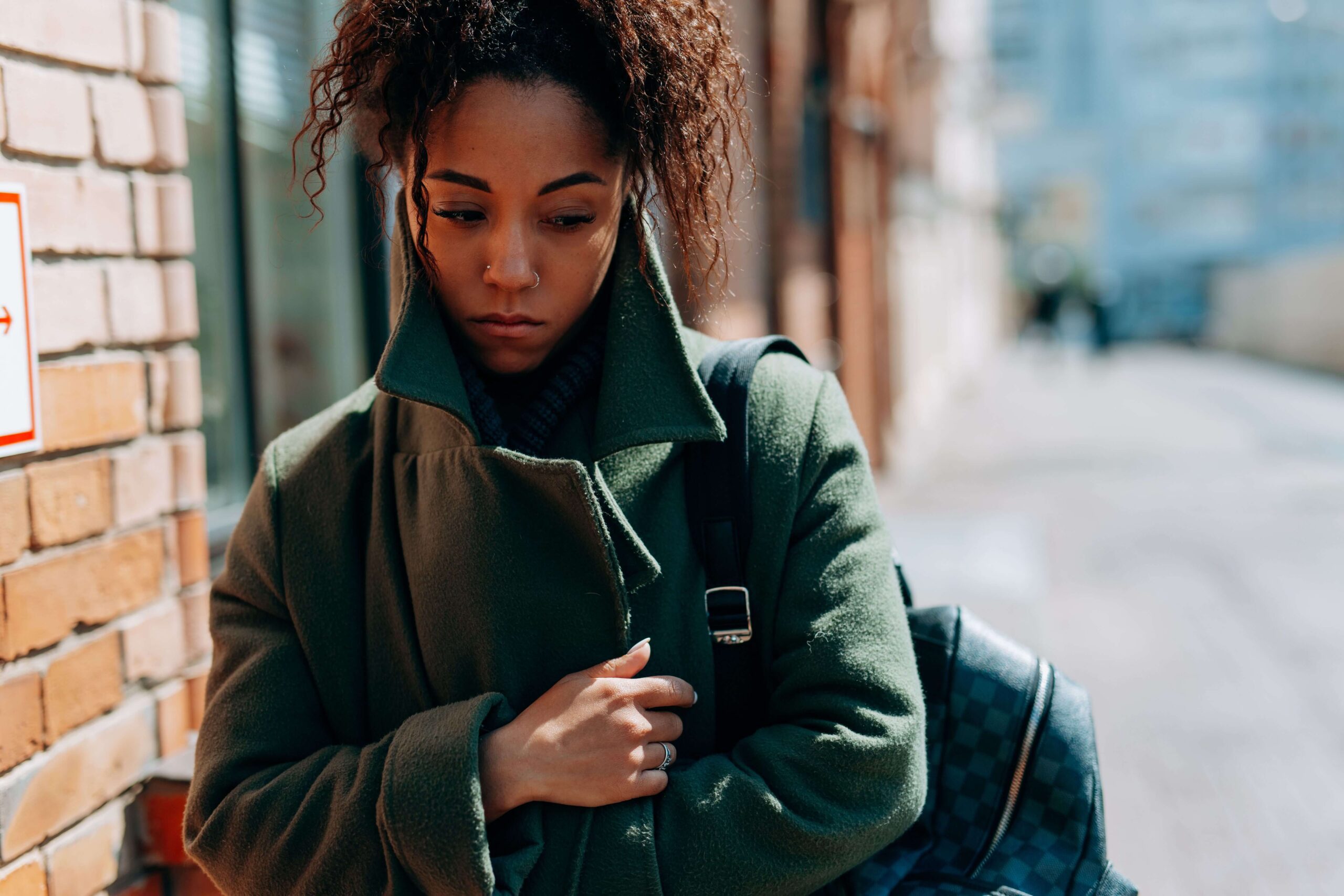 Self-Doubt - self acceptance denver co - self esteem counseling denver co - therapy for self respect denver co - colorado Insecure person appearing uncertain, representing struggles with self-worth, accepting love, and attachment patterns addressed through individual relationship counseling in Denver, CO.